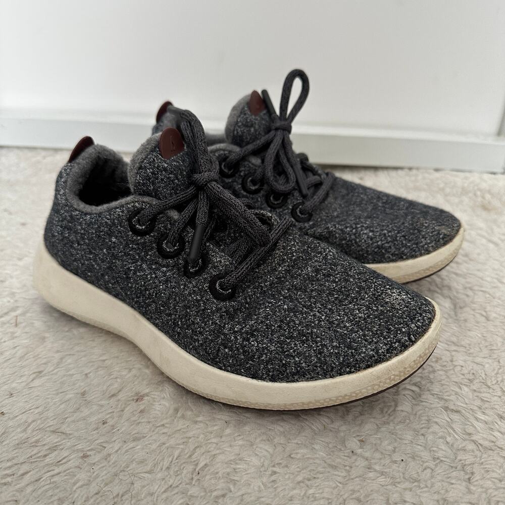 allbirds Charcoal Wool Runner Sneakers with Cream Sole - Picture 11 of 11